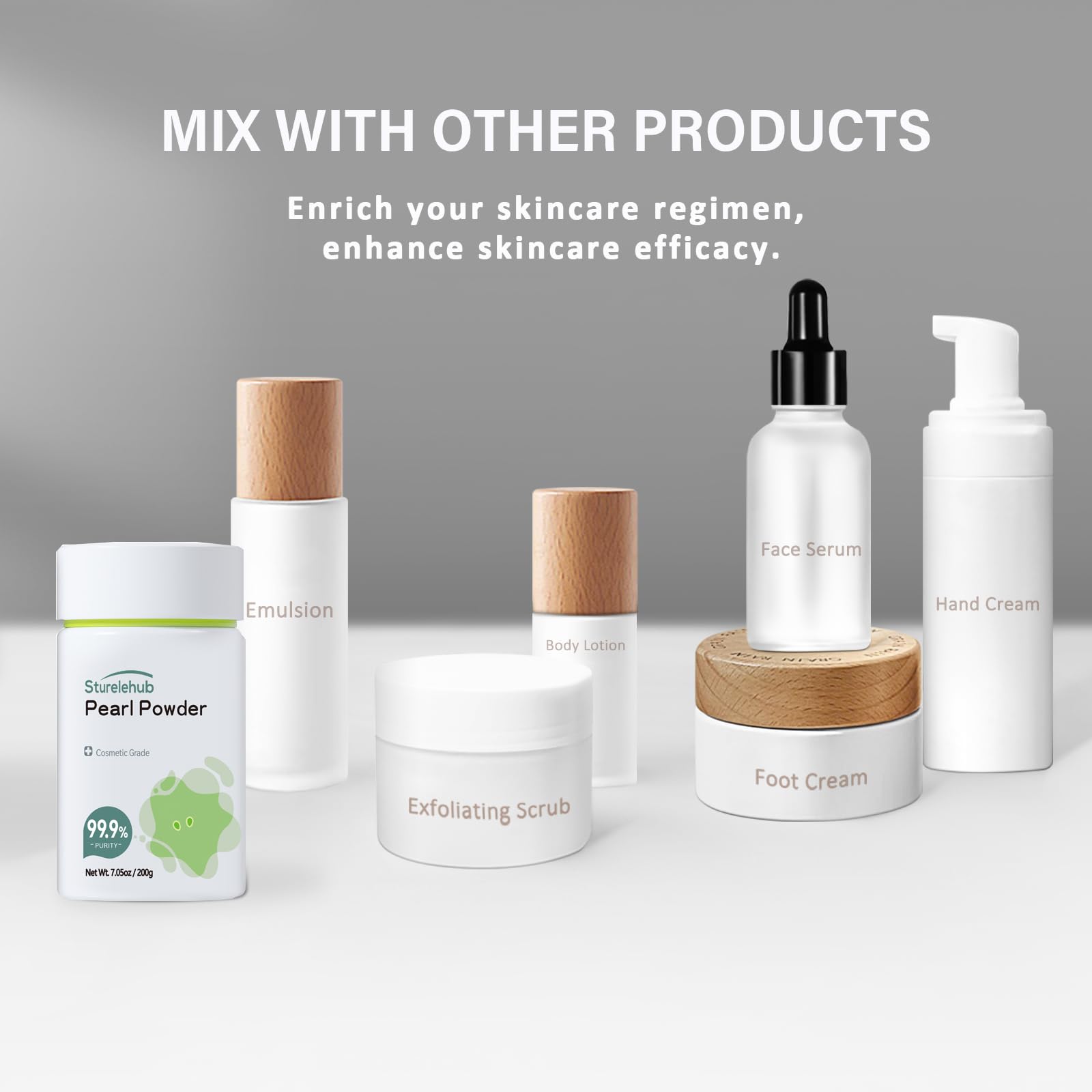 Sturelehub polvo de perla, ingredientes naturales para cosméticos