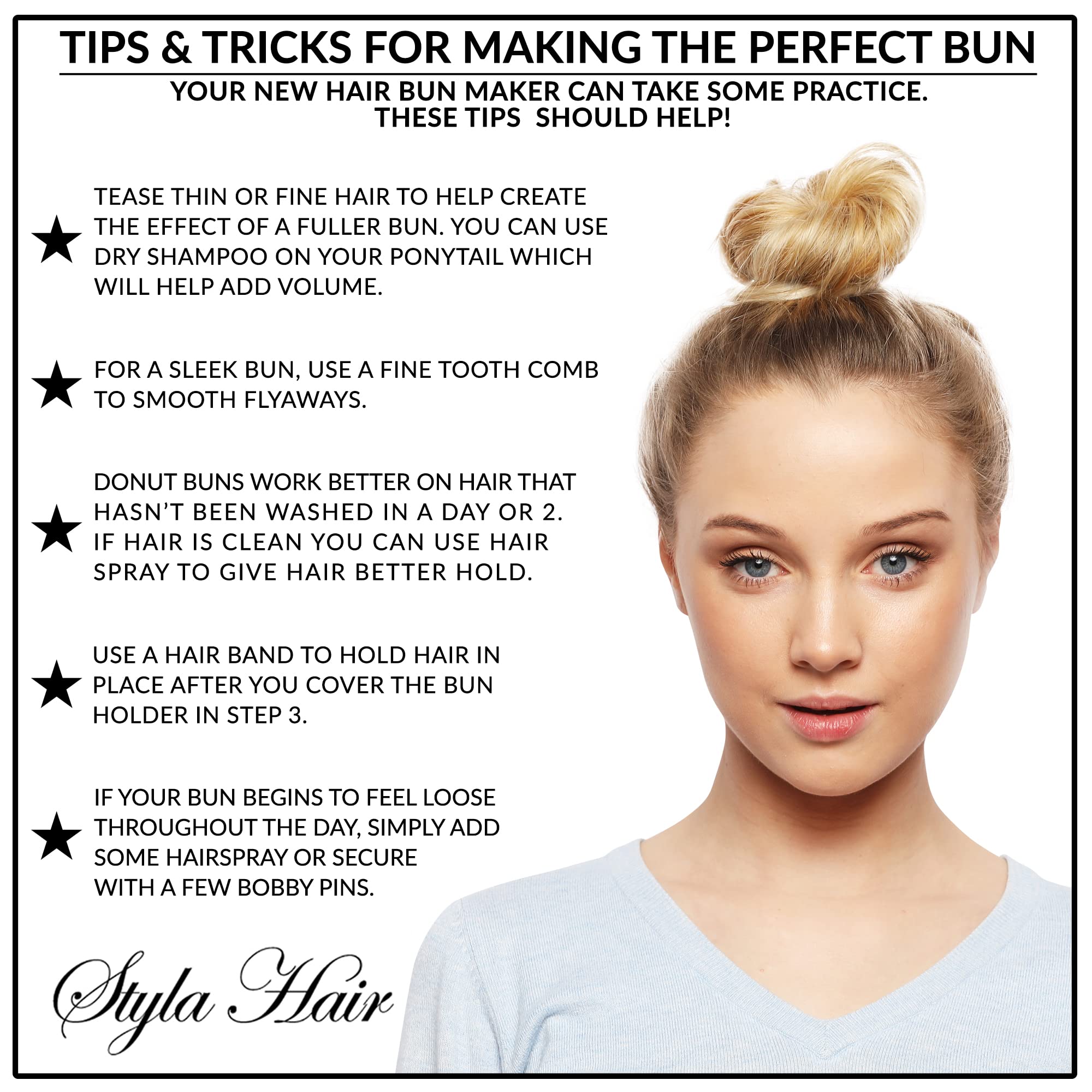 Styla Hair solución sencilla para peinados de niñas, fácil de guardar.