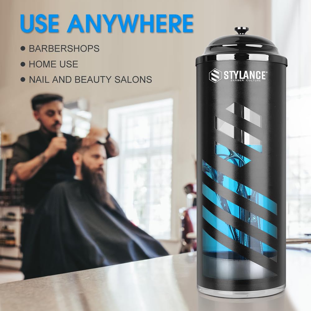 STYLANCE exterior negro con rayas diagonales proyecta estilo profesional.