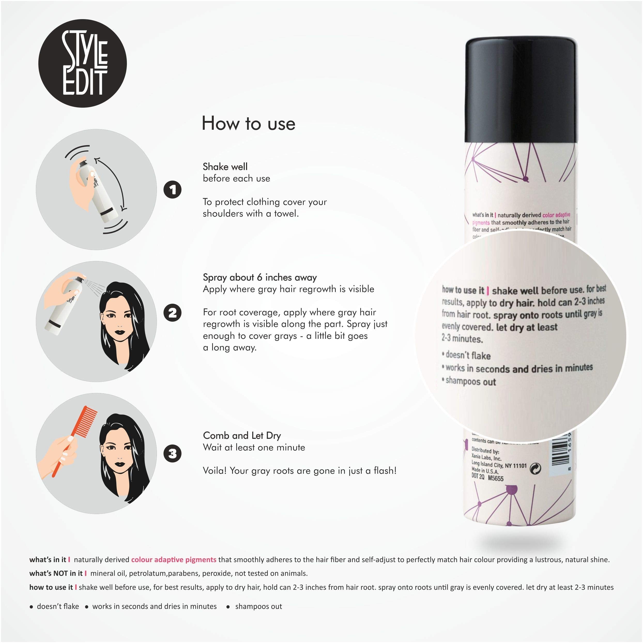 STYLE EDIT aplicación rápida para ocultar canas entre visitas al salón