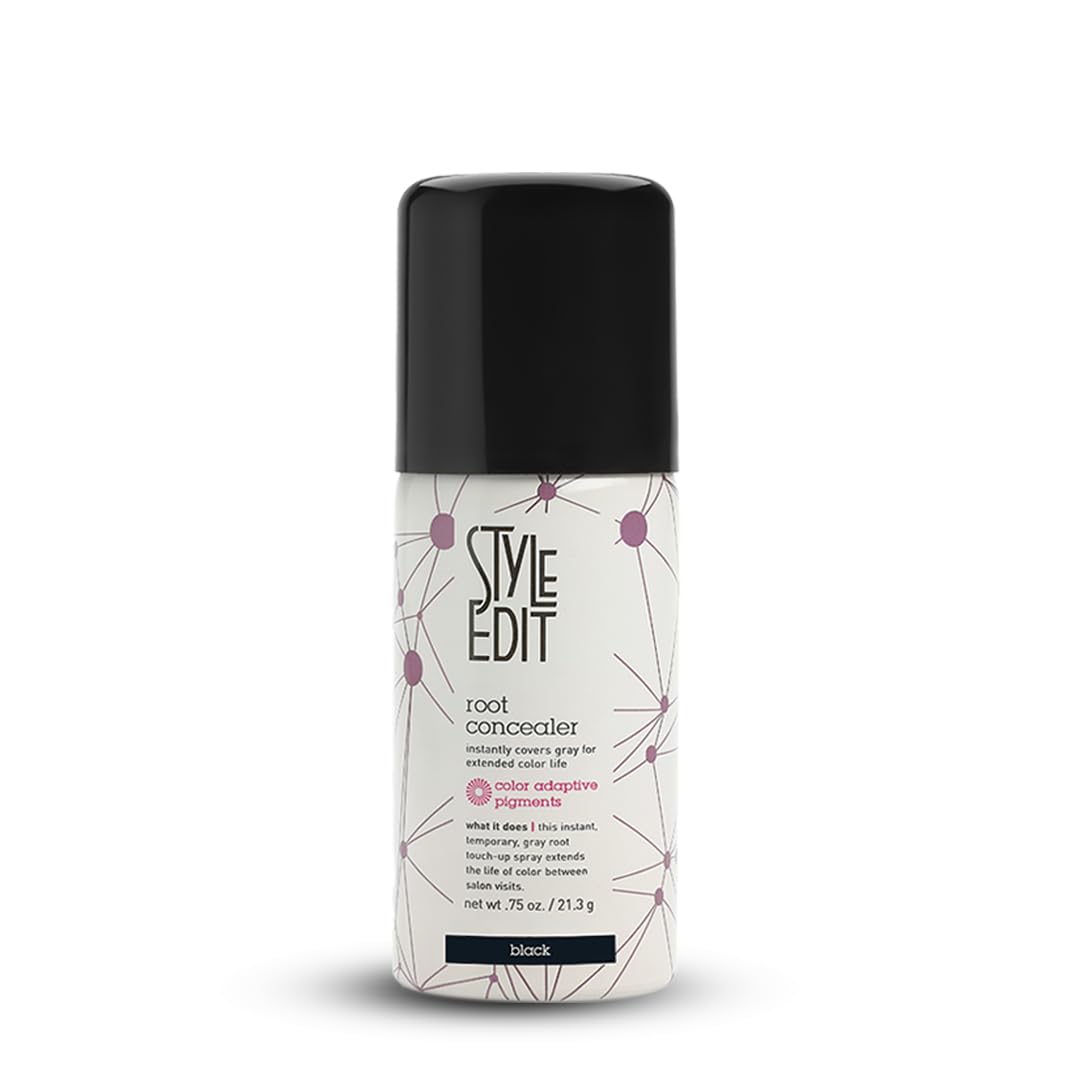Style Edit Root Touch Up Spray cubre raíces temporalmente para un acabado natural.
