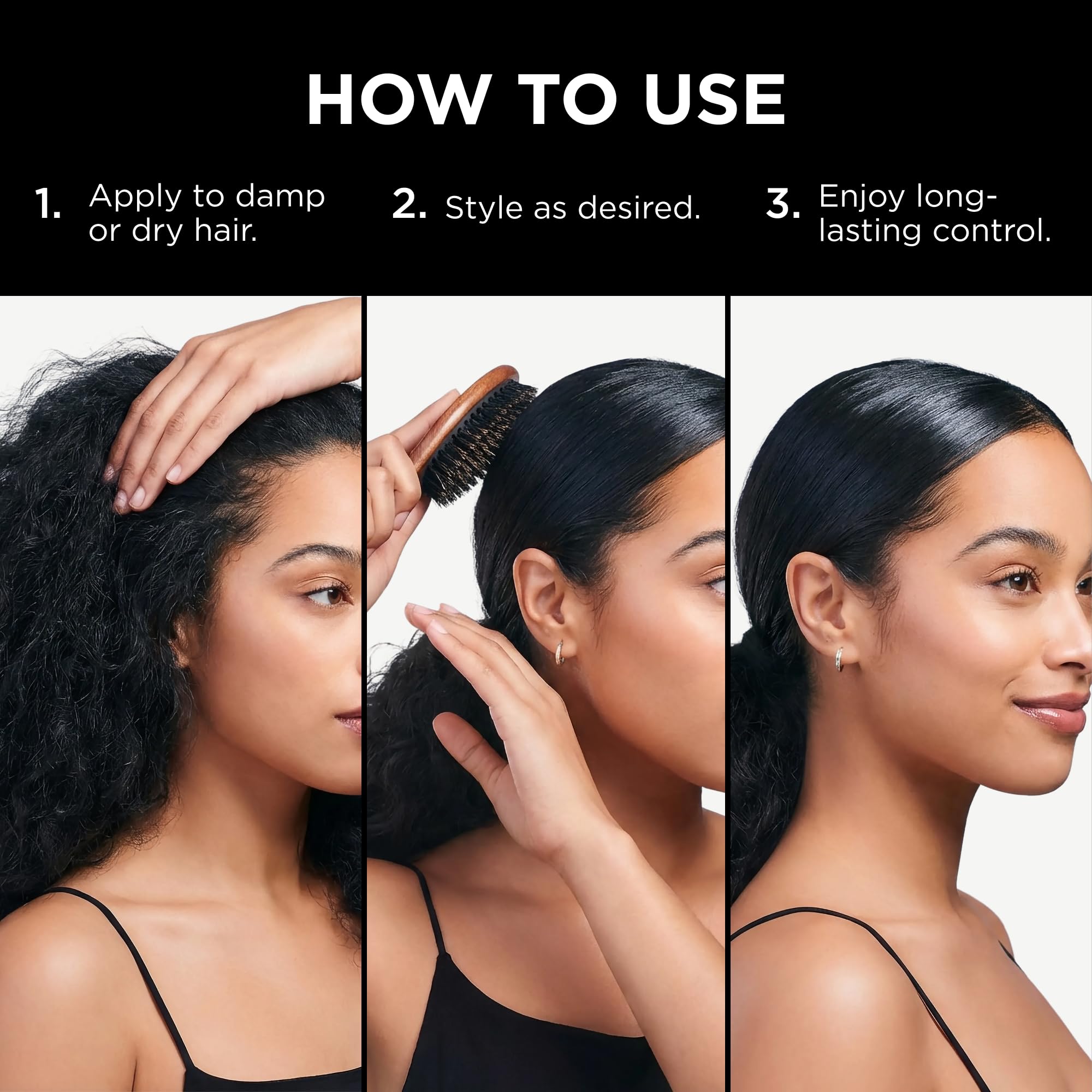 Style Factor EDGE BOOSTER peinado liso, fijación flexible para looks pulidos.