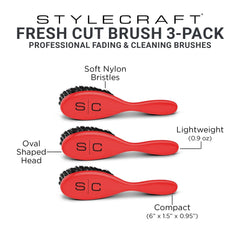 StyleCraft Fresh Cut cepillo ovalado facilita la mezcla para desvanecidos
