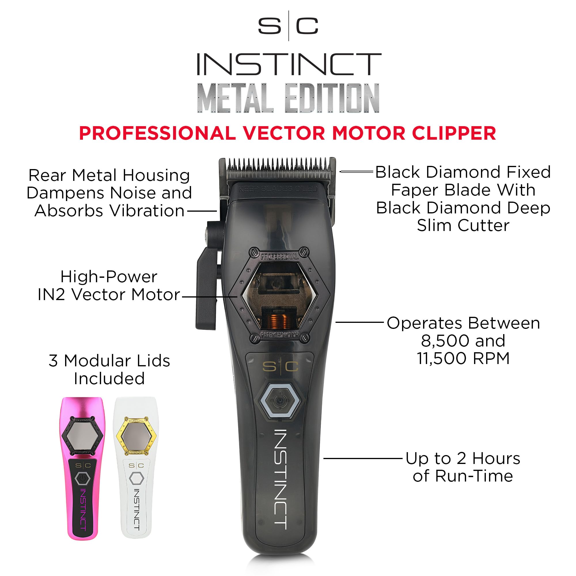 Stylecraft Instinct Metal Edition – moteur IN2 Vector s'adaptant rapidement à la résistance des cheveux.