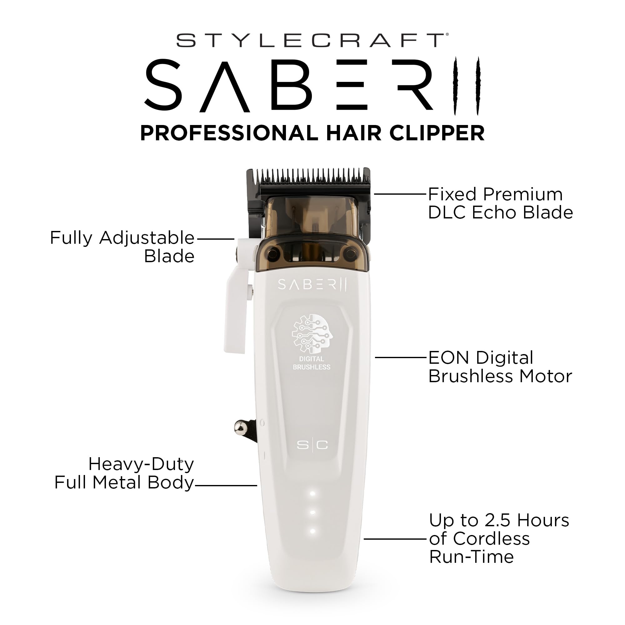 Stylecraft Saber II cuchilla DLC ECHO para cortes suaves y confiables