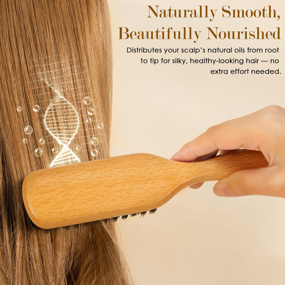 STYLEMATE cerdas de cerdo naturales para desenredar suavemente.