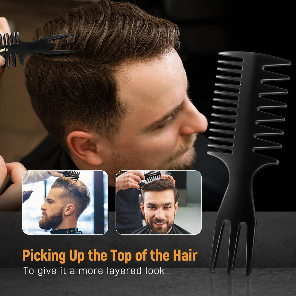 STYLEMATE peine doble cara con dientes anchos y finos para todo tipo de cabello