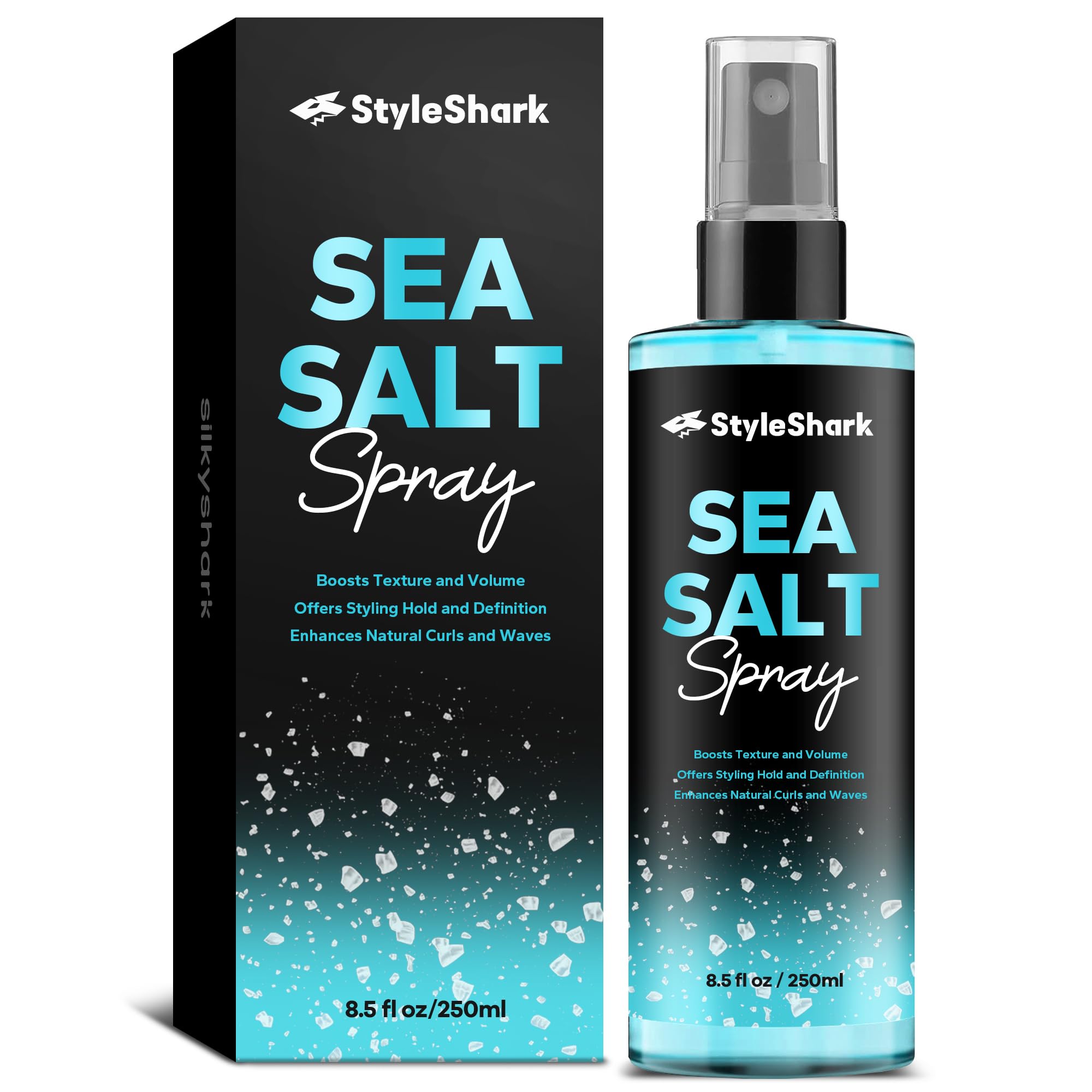 StyleShark Spray de Sal Marina: botella lista para uso diario y viaje