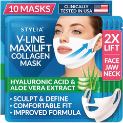 Stylia MaxiLift máscara para definición de mentón y pómulos, contorno más definido.