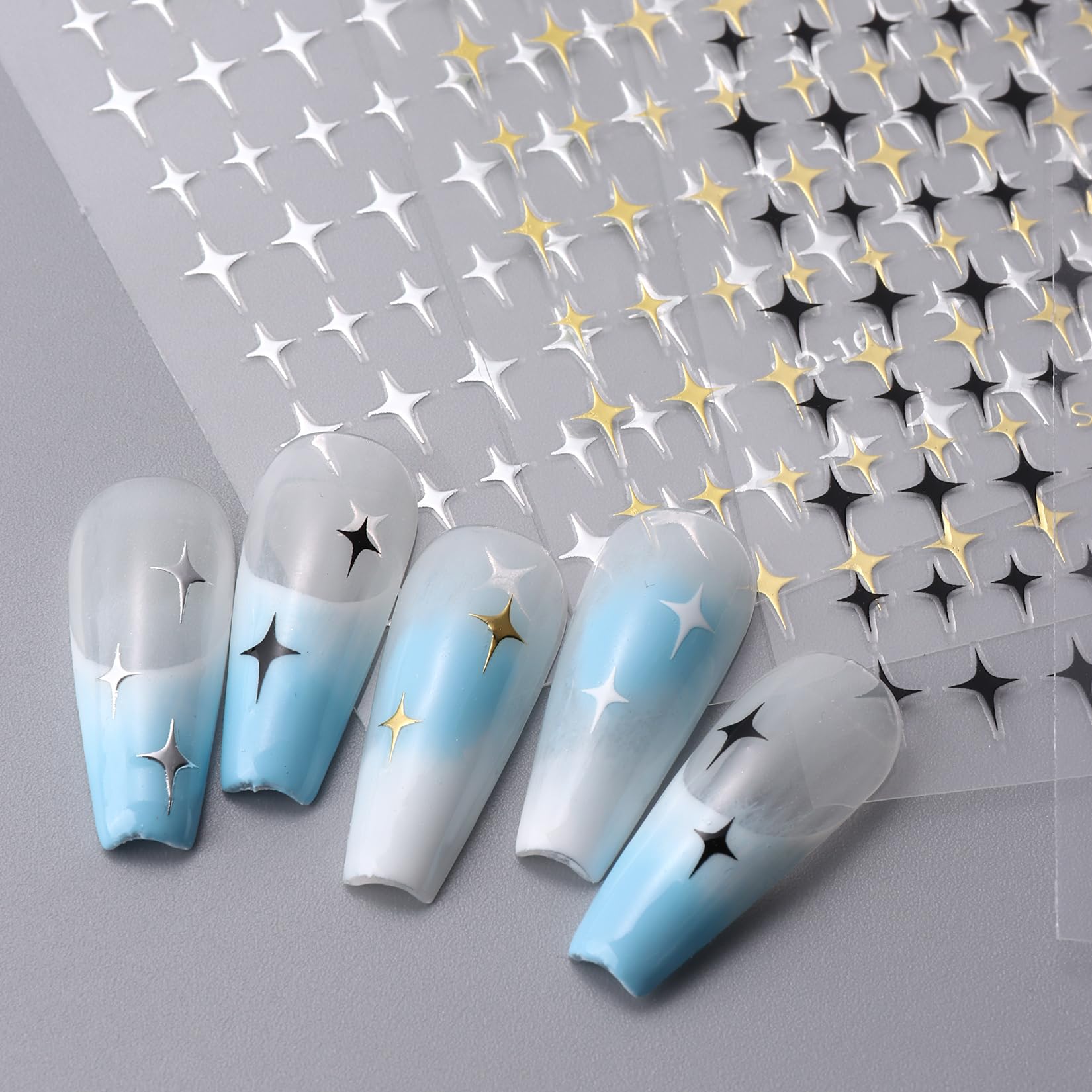 STZPRONAIL Estrellas 3D compatible con gel UV y uñas acrilicas.