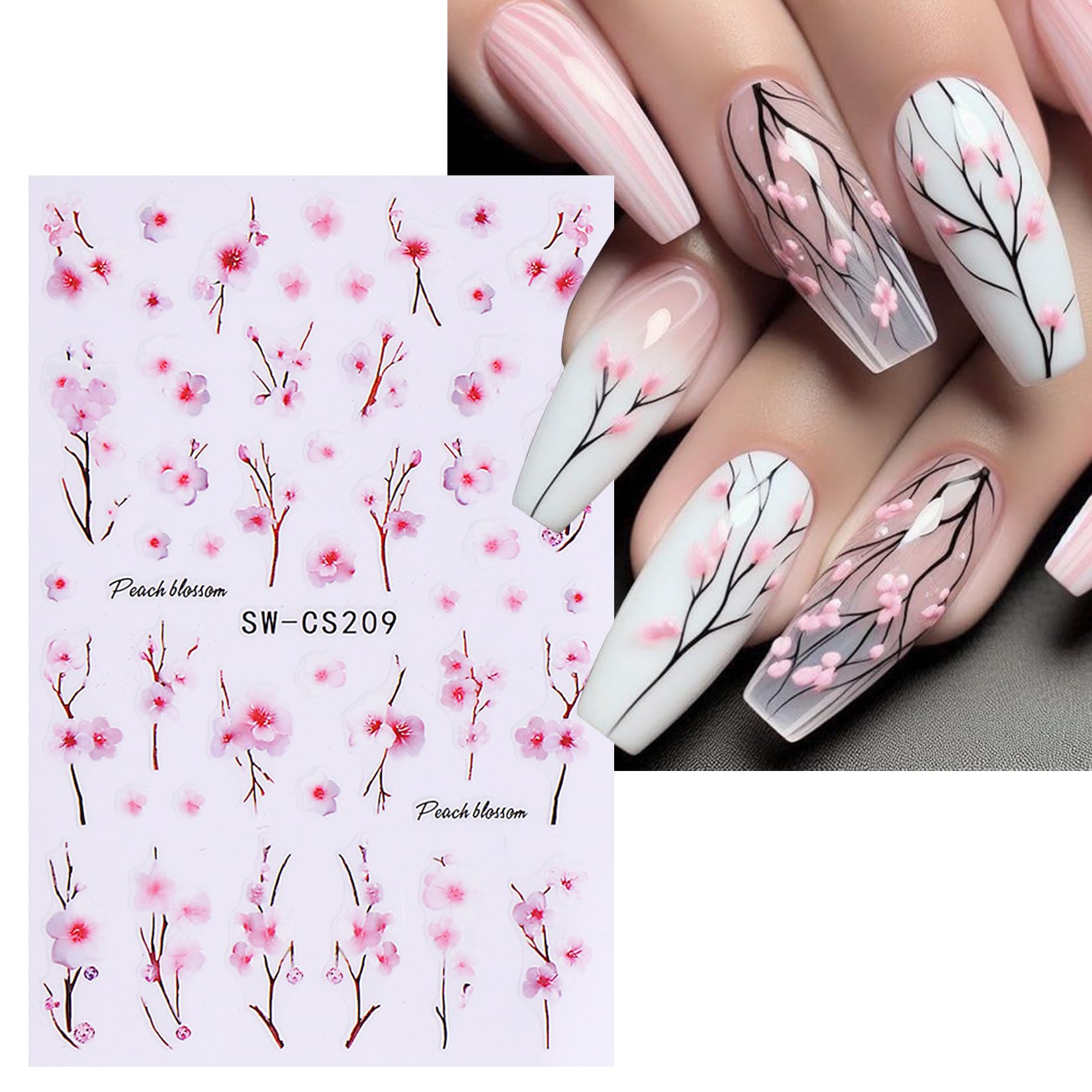 STZPRONAIL pegatinas de hojas para uñas, añade toque natural y duradero.