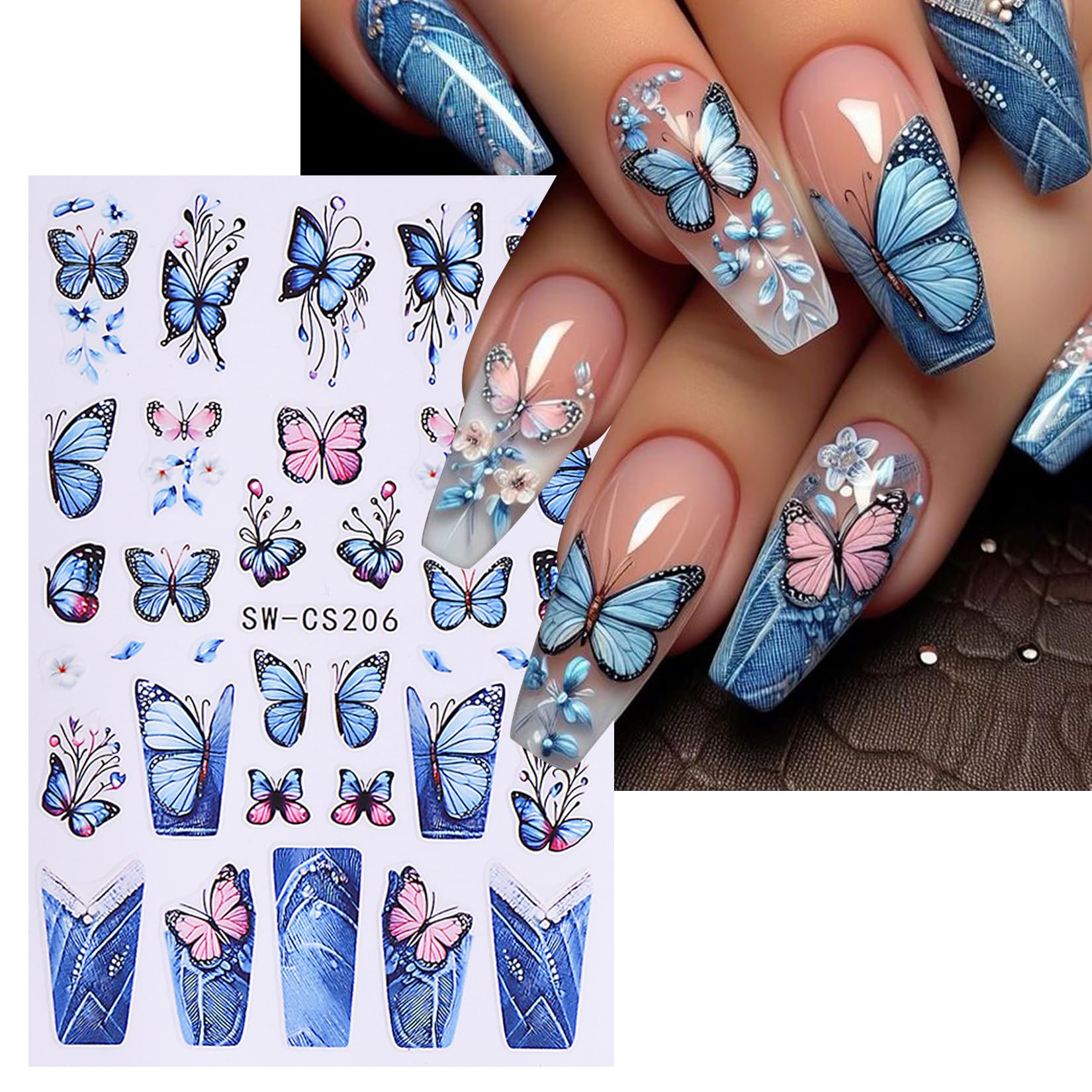 STZPRONAIL pegatinas de pétalos para uñas, estilo fresco para primavera.