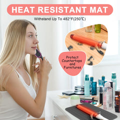 Suafrnut Almohadilla de silicona resistente al calor para herramientas de peinado.