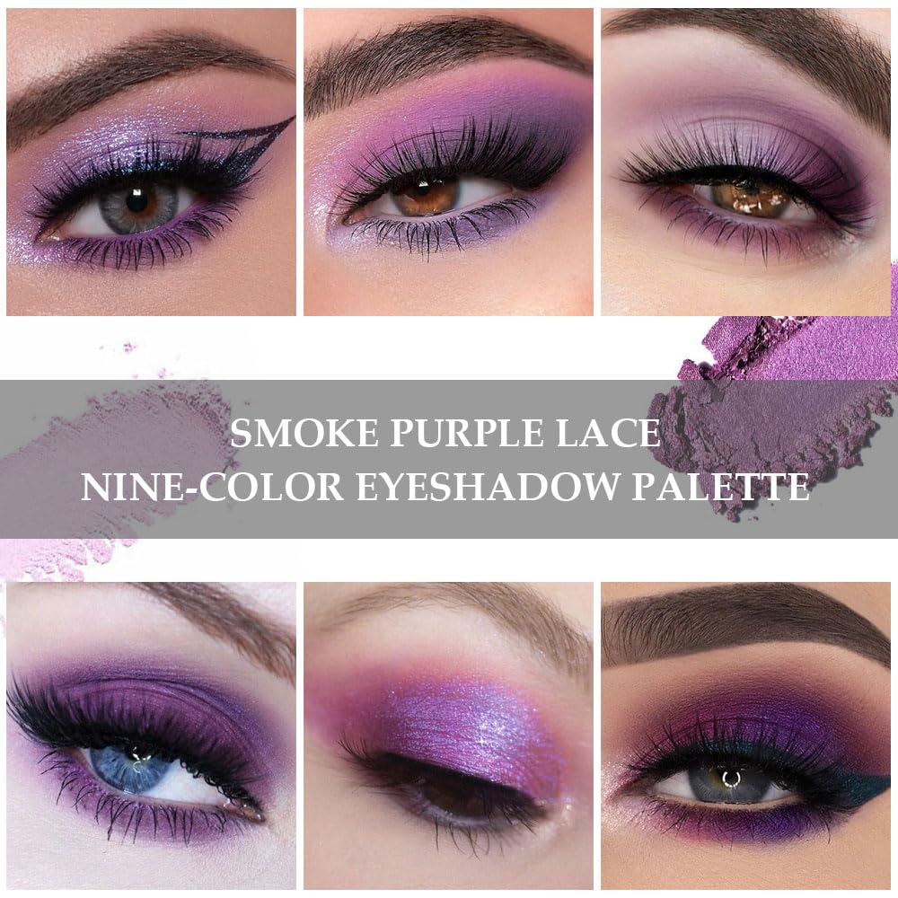 Muestras de sombras SUAKE púrpuras para mezclar y crear combinaciones