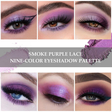 Muestras de sombras SUAKE púrpuras para mezclar y crear combinaciones