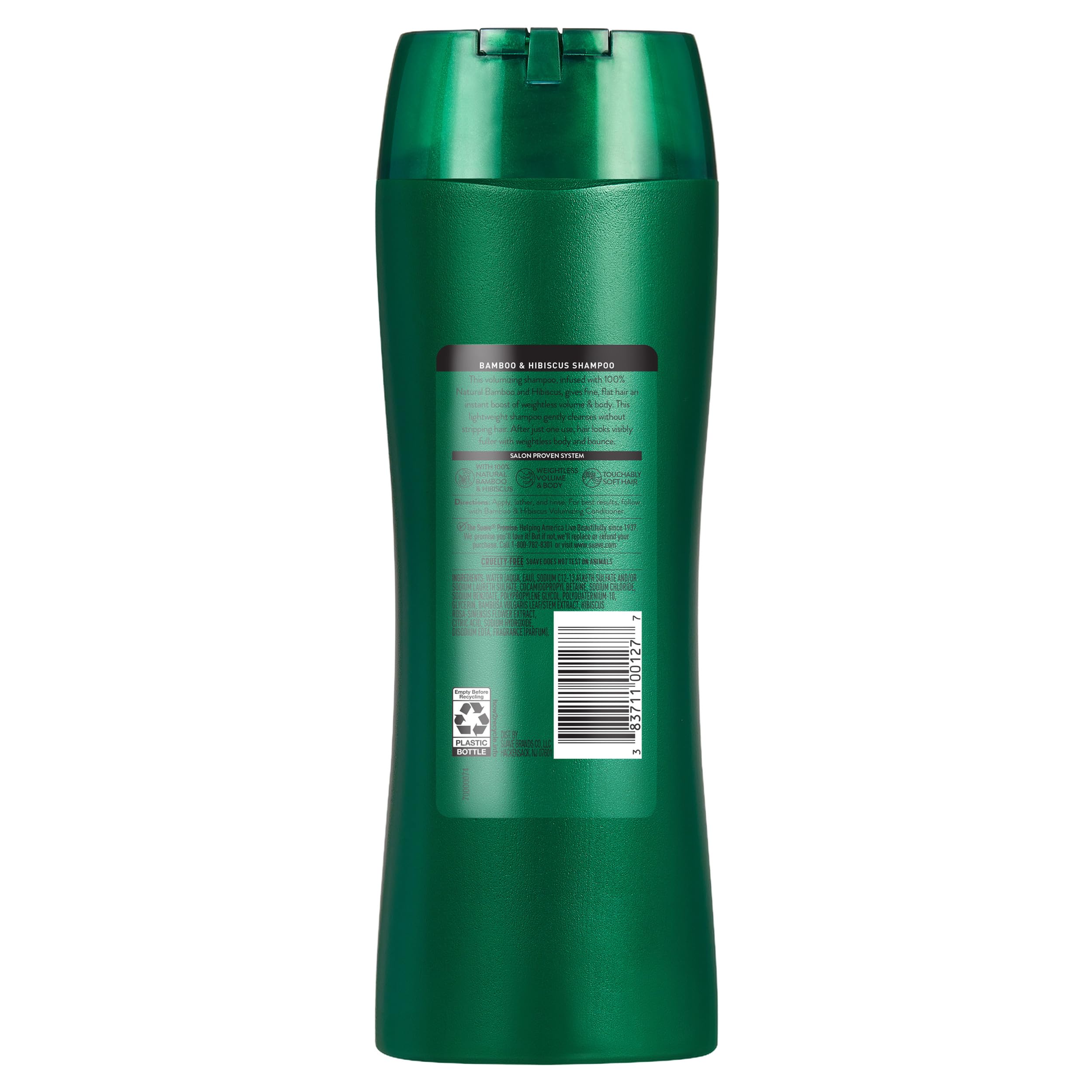 Aplicación diaria con Suave Bamboo & Hibiscus facilita peinado con volumen.