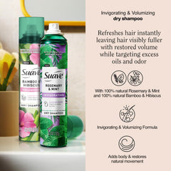 Suave champú en seco Bambú e Hibisco: volumen ligero sin pesadez.