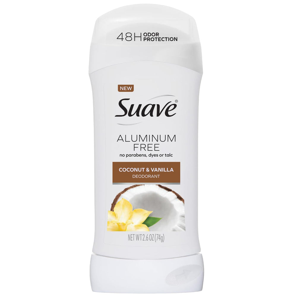 Desodorante Suave Coco-Vainilla para mujer en stick, aroma suave y duradero