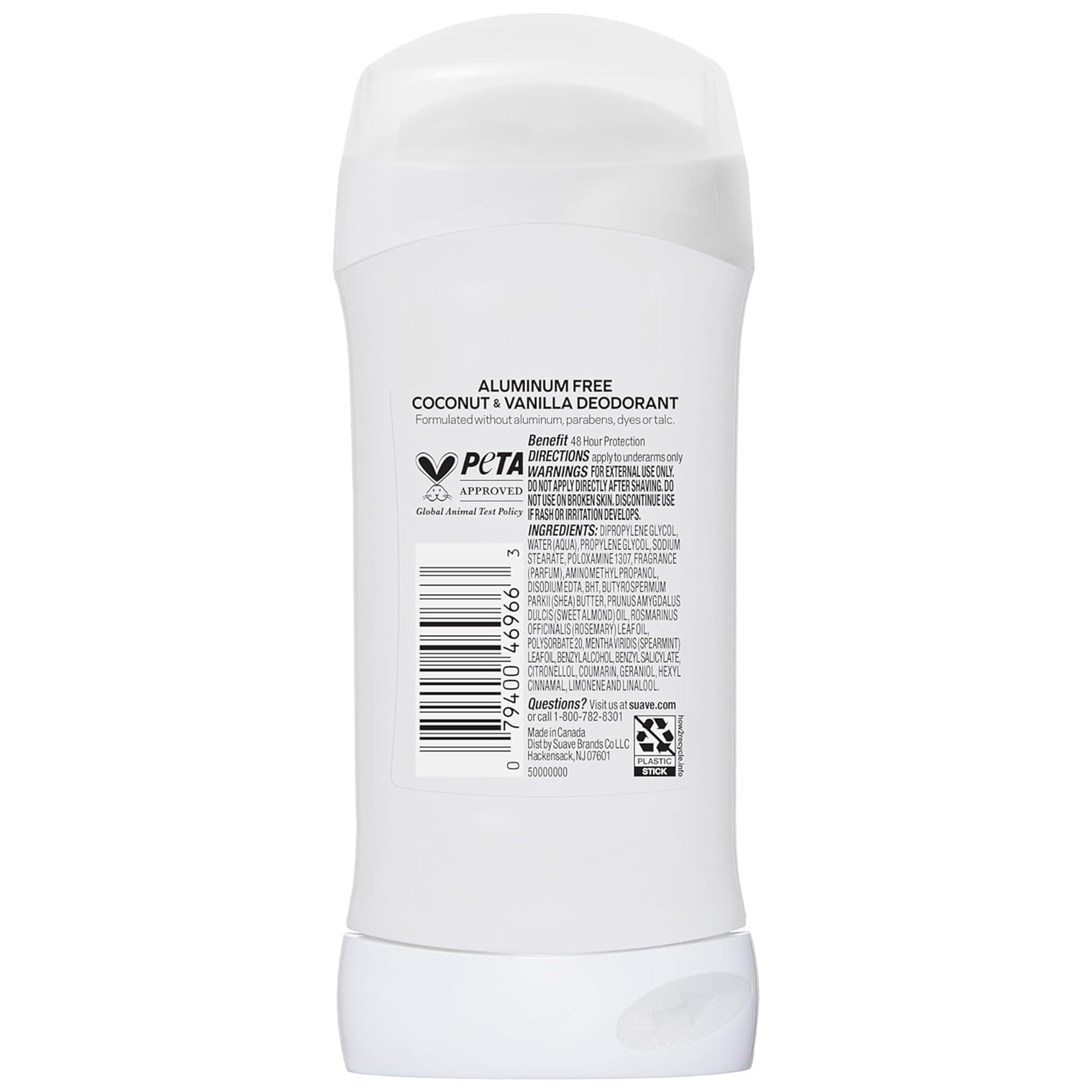 Desodorante sin aluminio y sin parabenos, sensación limpia para el día