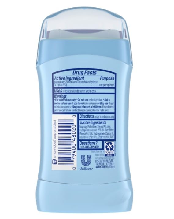 Applying Suave Cocoa Shea Butter Deodorant to a dry underarm for daily use.
