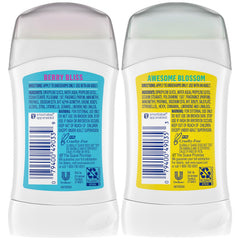 Desodorante Berry Bliss en barra para uso diario en niñas, Suave.