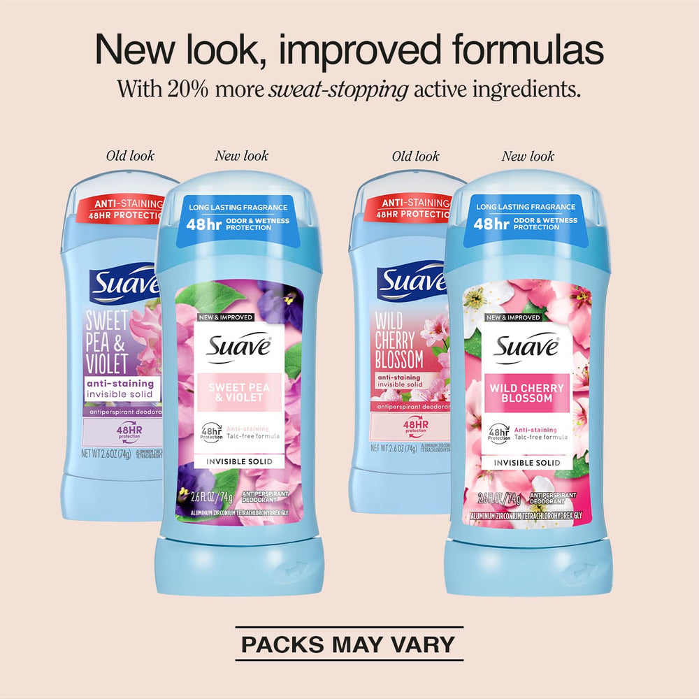 Desodorante Suave para mujer Sweet Pea and Violet barra invisible fragancia suave