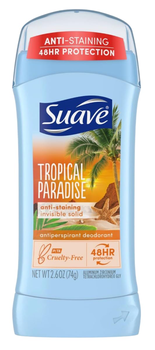 Desodorante Suave Tropico Paraíso, aplicación suave en cada uso.