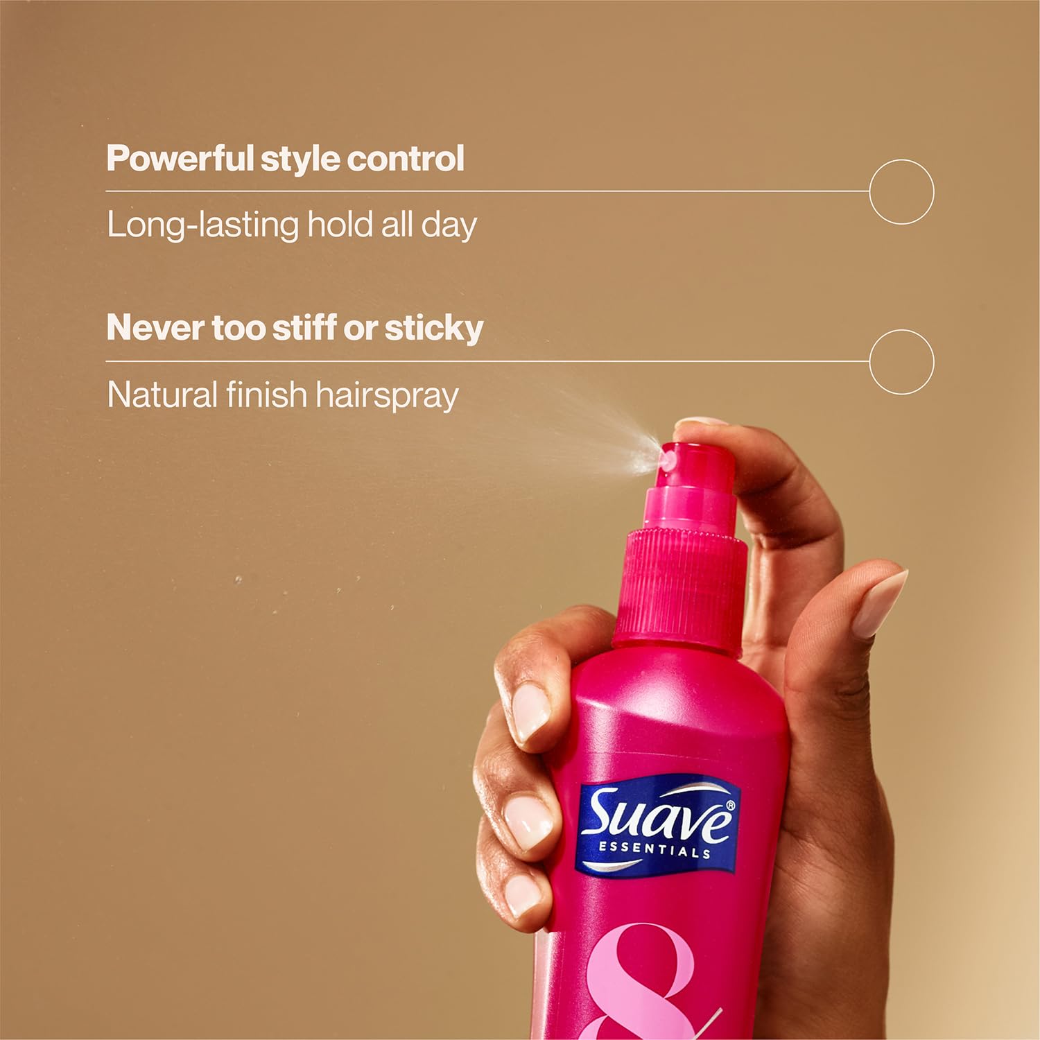 Spray para el cabello con fragancia de Suave, opción perfumada.