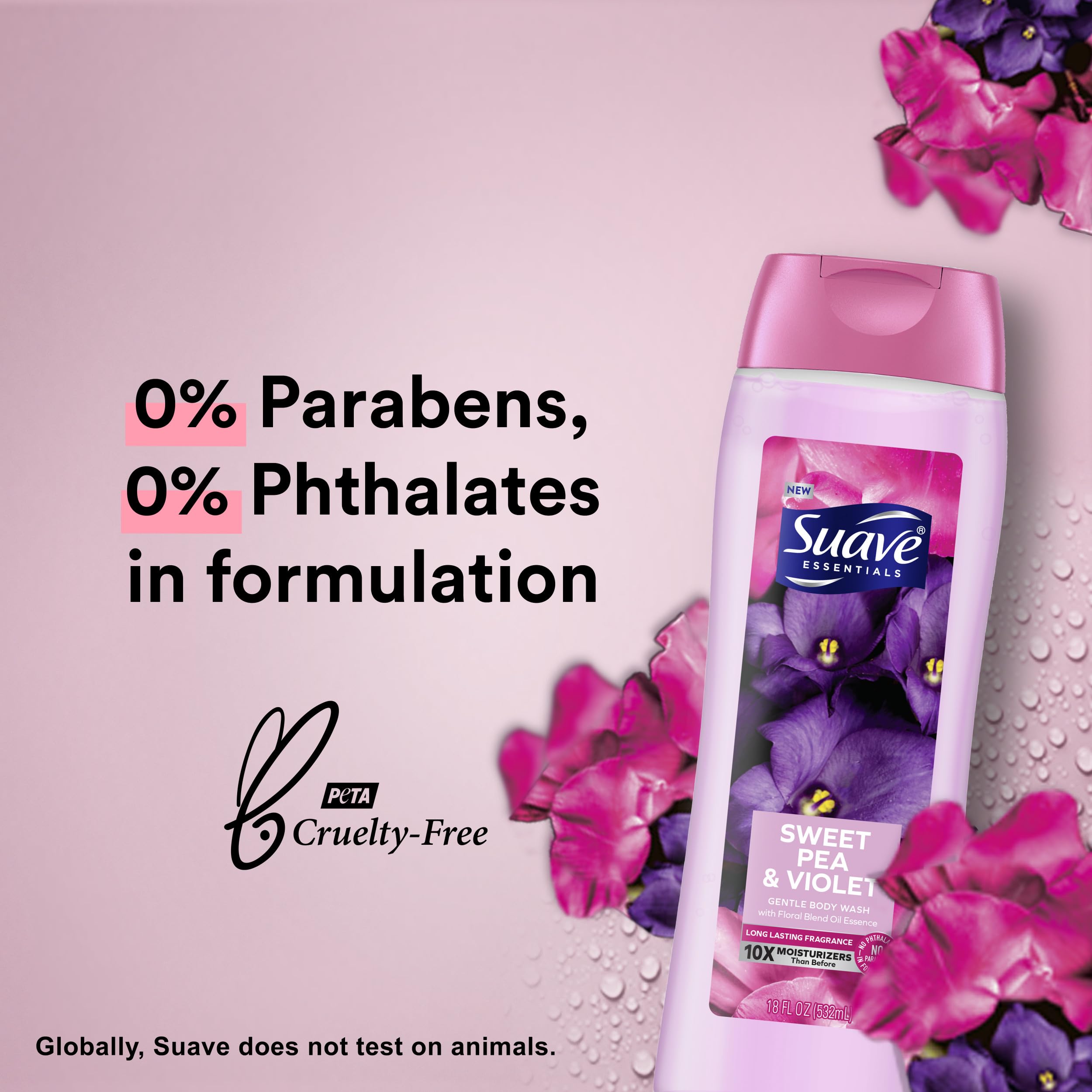 Gel de ducha Suave 2 botellas Flor de Cerezo Silvestre, fragancia duradera