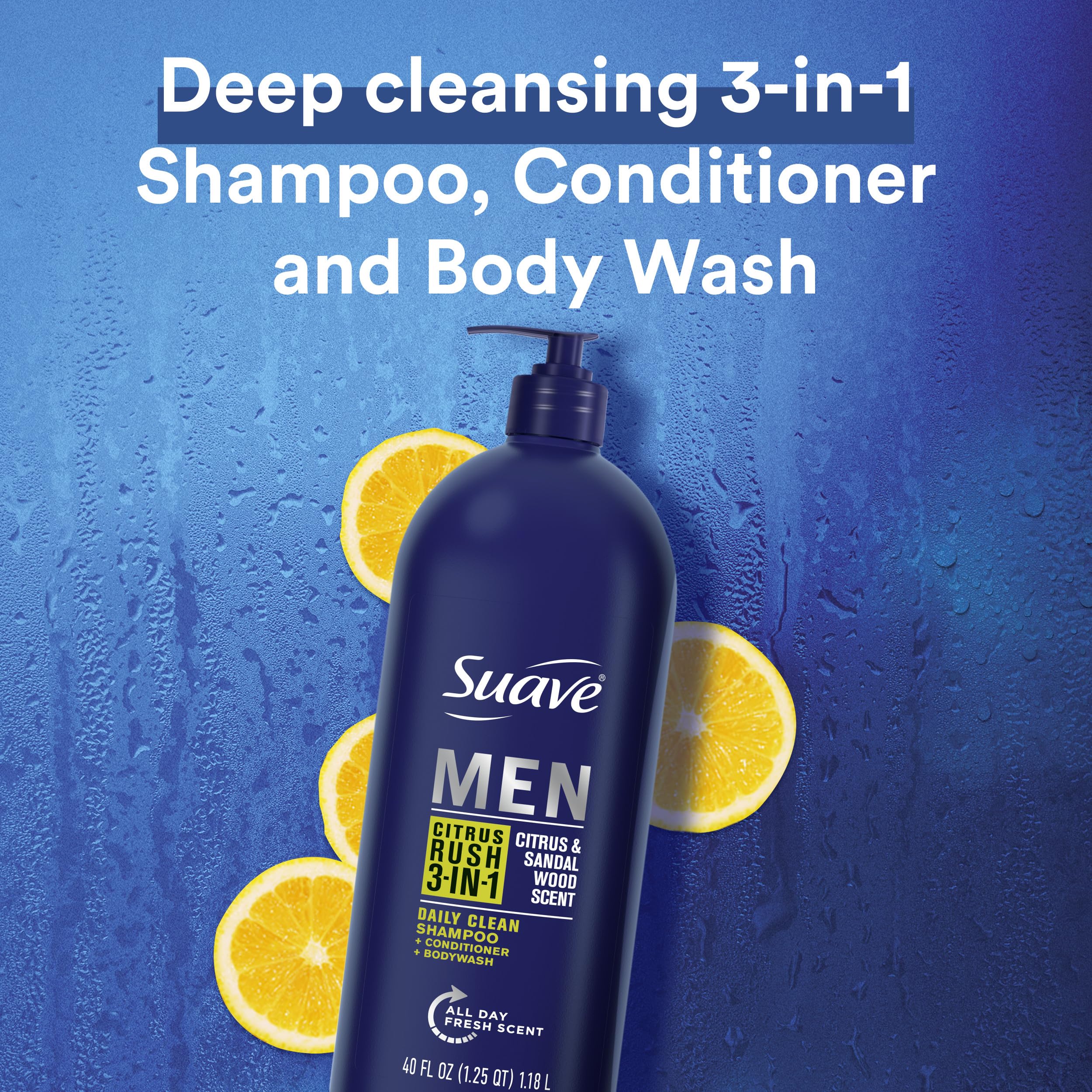Suave 3en1 Citrus Rush espuma-cuerpo sensación fresca tras la ducha