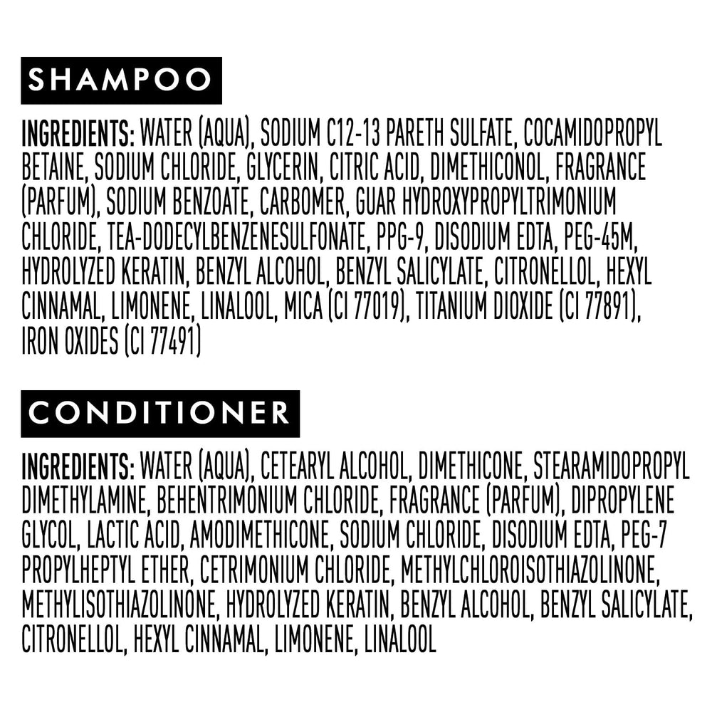Suave Keratin Infusion hair shine after use highlights healthy feel.