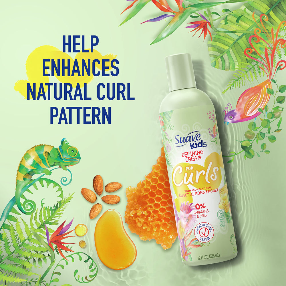 Control del frizz con la crema definidora de rizos Suave Kids.