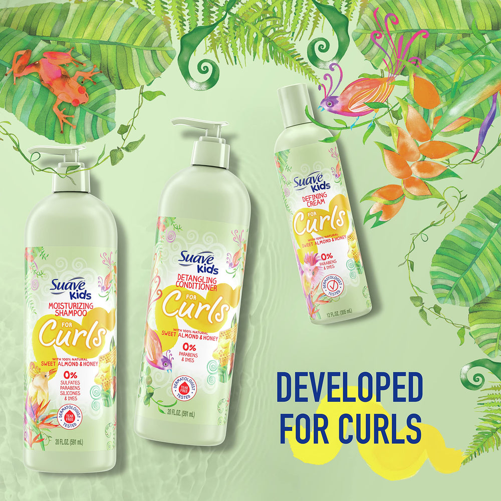 Crema sin parabenos para rizos infantiles de Suave Kids.