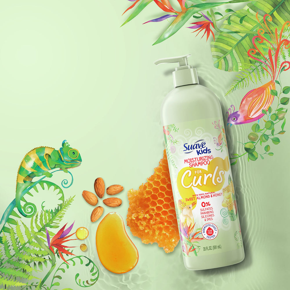 Rutina diaria con Suave Kids Naturals para rizos definidos.