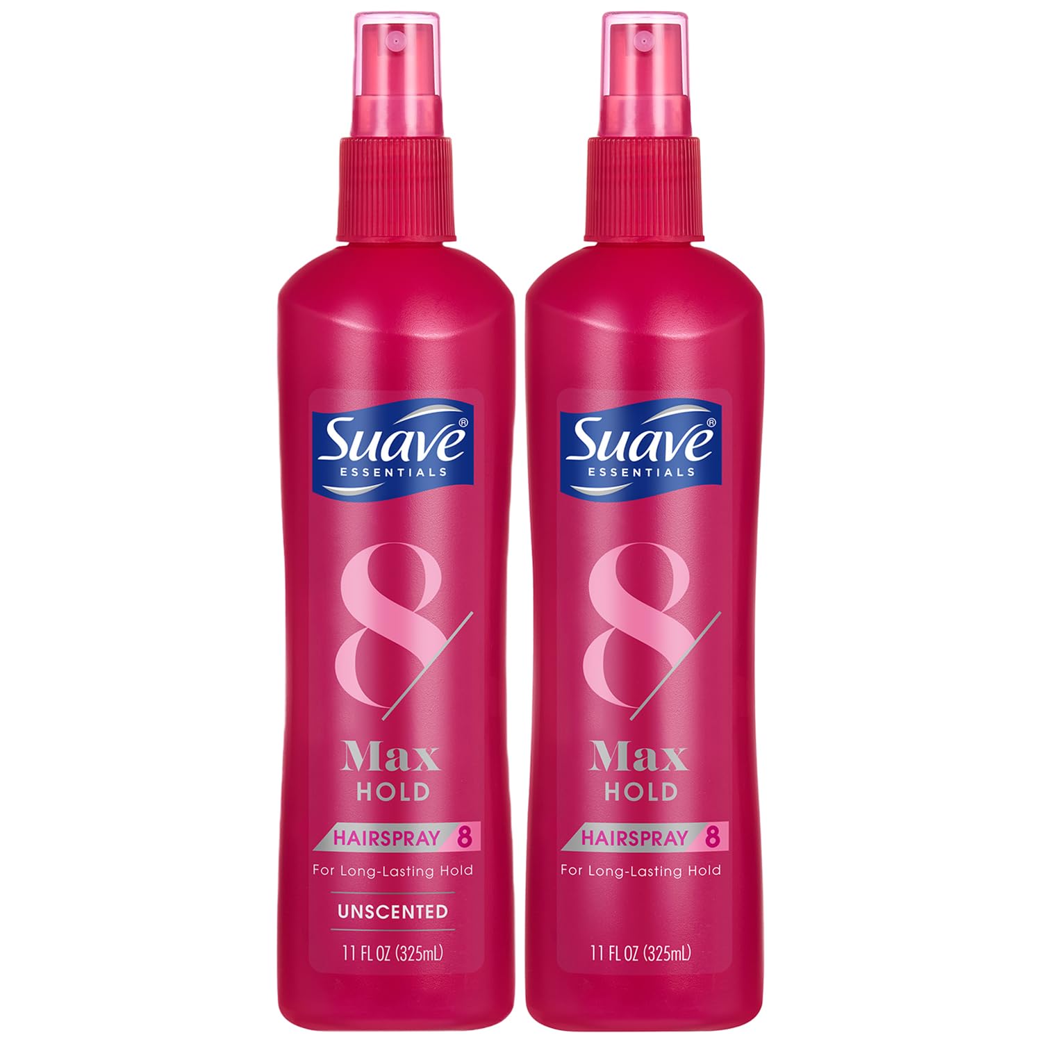 Suave Max Hold dúo pack, spray pelo, control de estilo prolongado.
