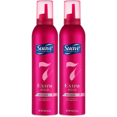 Suave Mousse fijación extra pack 2 unidades para definir rizos y volumen ligero.