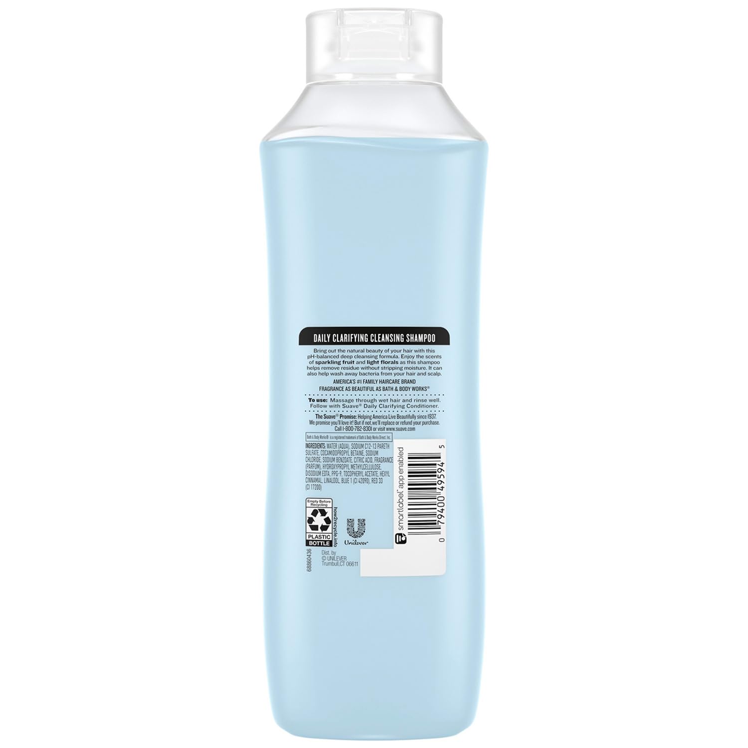Pack familial Suave 4 bouteilles prêt à l'emploi pour routine capillaire