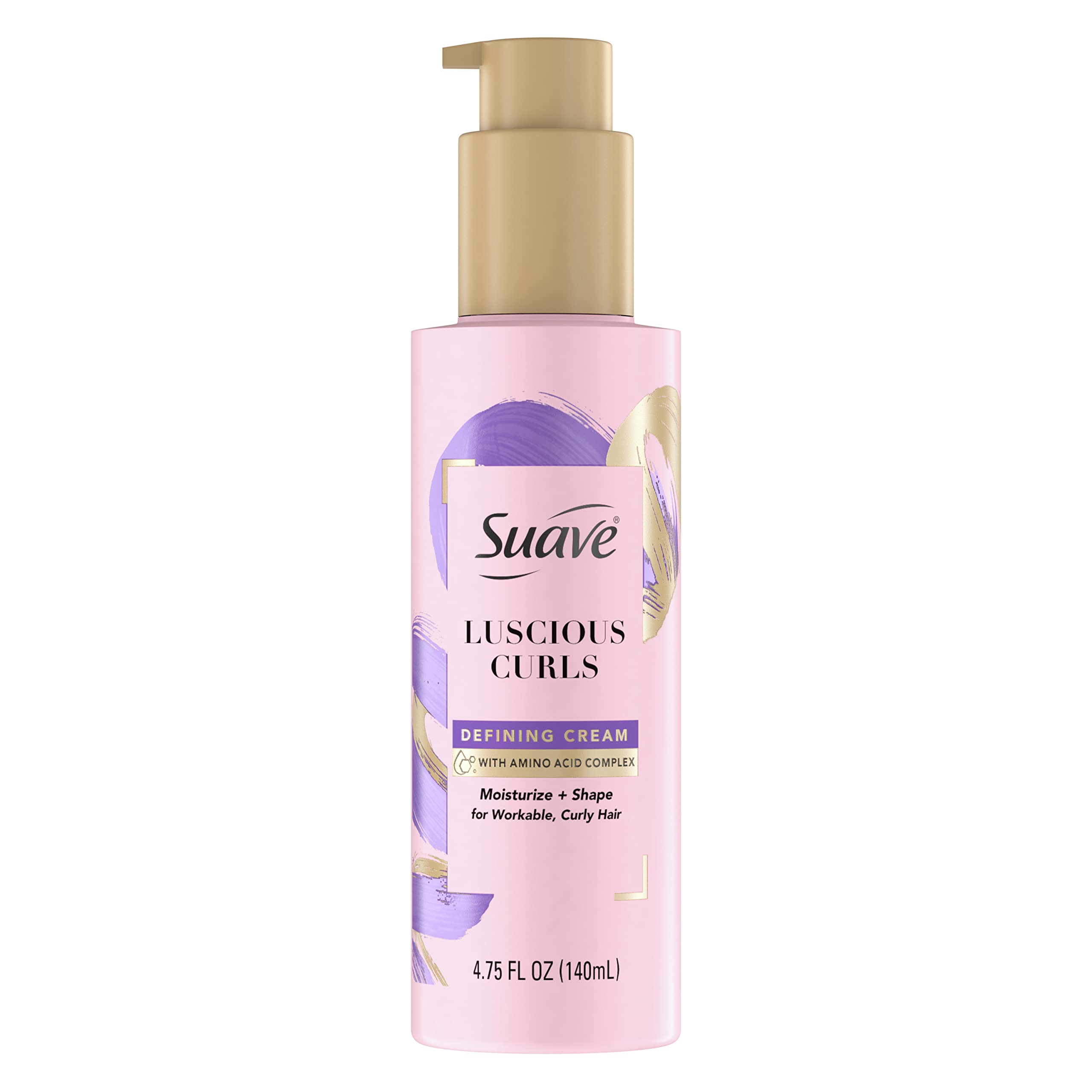 Suave Pink Luscious Curls, crema definición-rizos, hidrata y define para rizos manejables.