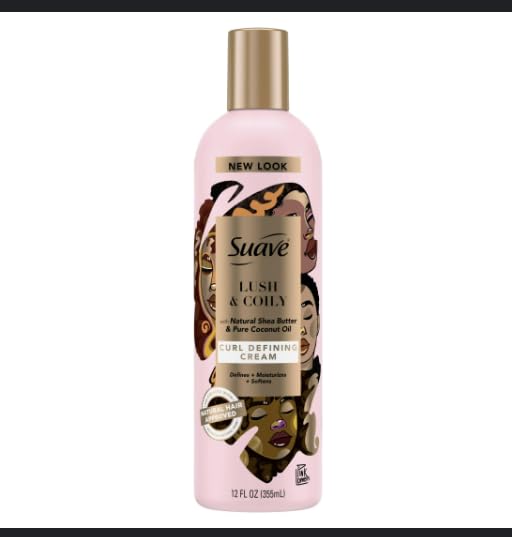 Suave Professionals crema para cabello rizado con manteca de karité y coco para definición