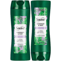 Suave rosemary mint shampoo bottle for an invigorating cleanse and fresh scent.