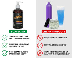 Suavecito Crema para Peinar, ideal para pelo largo y rizado.