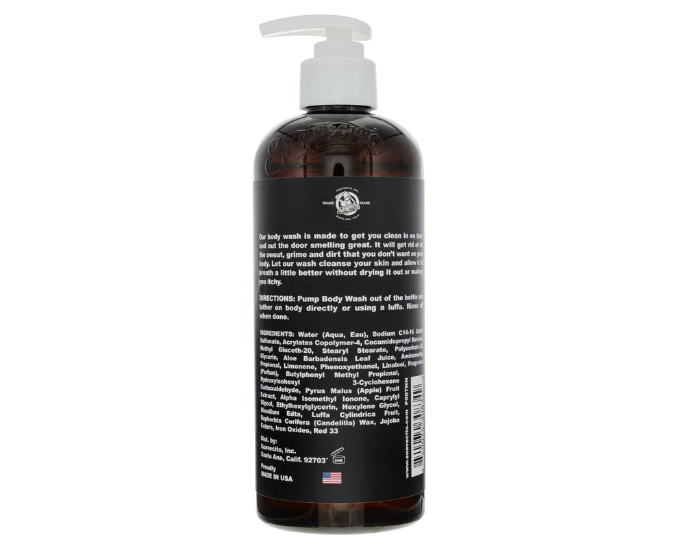 Suavecito espuma cremosa para ducha, revitaliza la piel durante la rutina diaria.