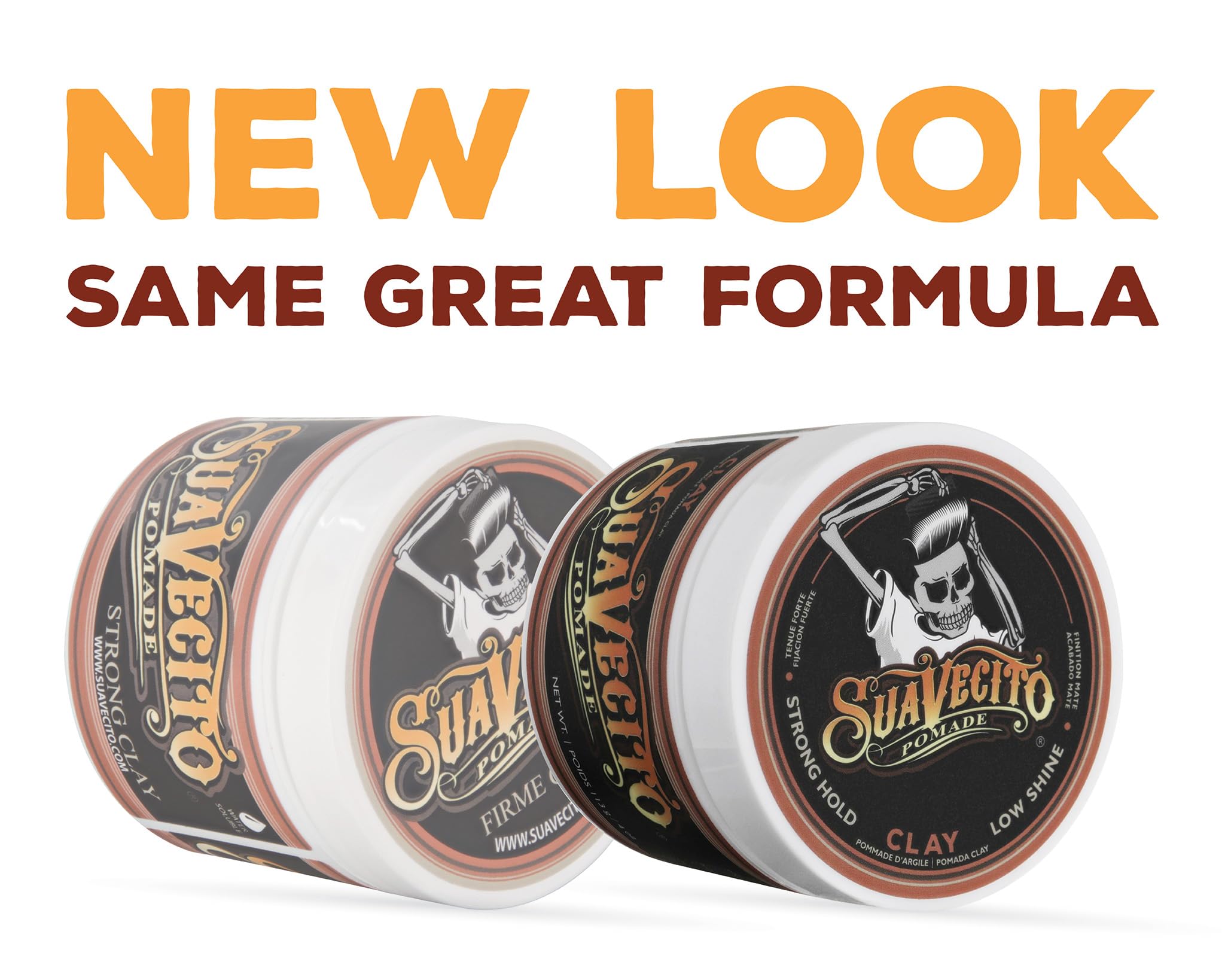 Aplicación fácil con textura mate para definir el peinado con Suavecito Firme Clay.