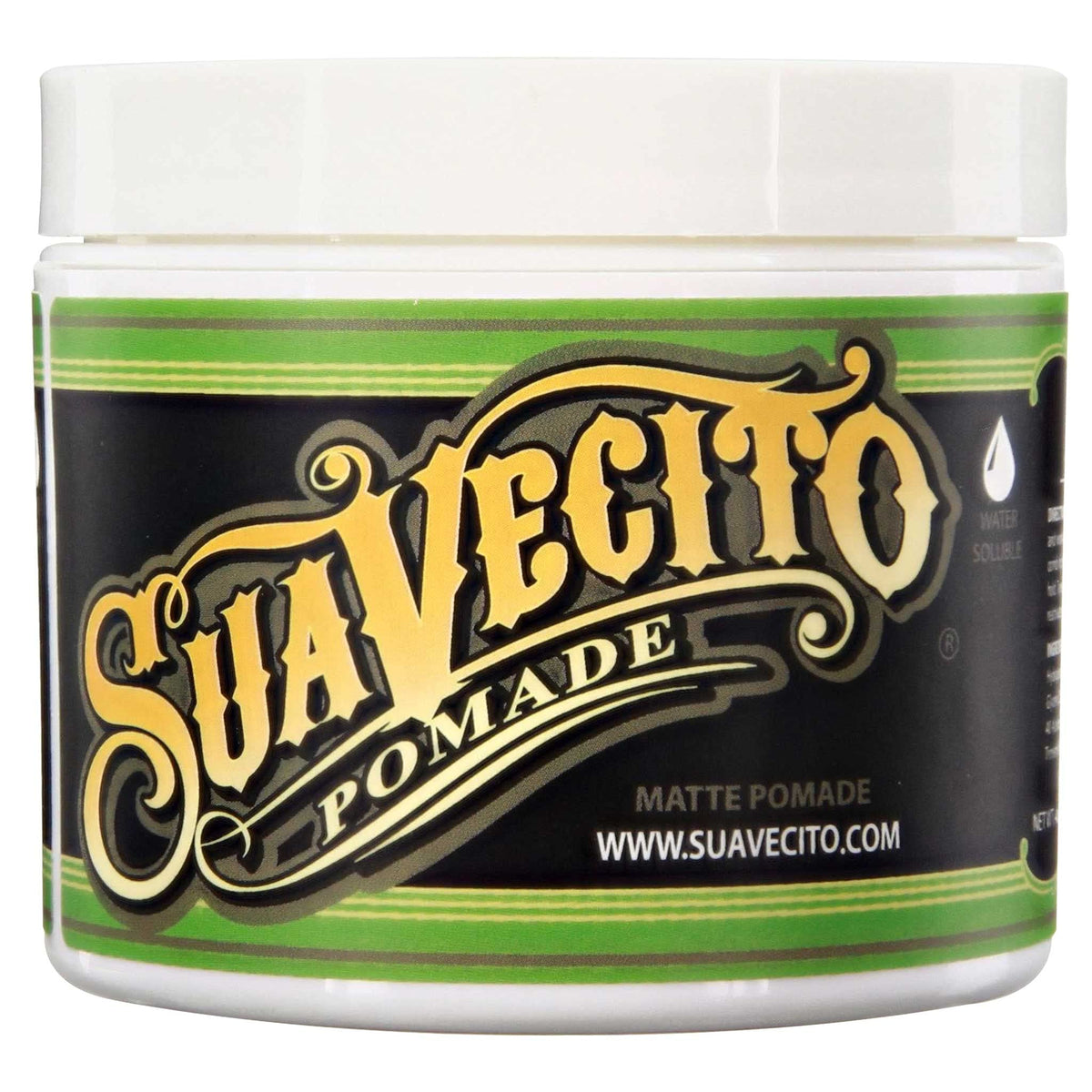 Suavecito Pomada Mate en bote de 5 oz para texturas naturales sin brillo.