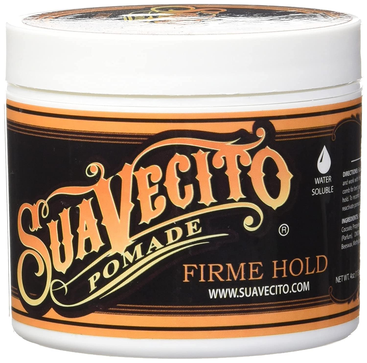 Aplicación suave con Suavecito Pomade Firme para peinados de día entero.