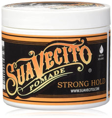 Suavecito Pomade Firme en botella de 5 oz para fijación duradera y lavado fácil.