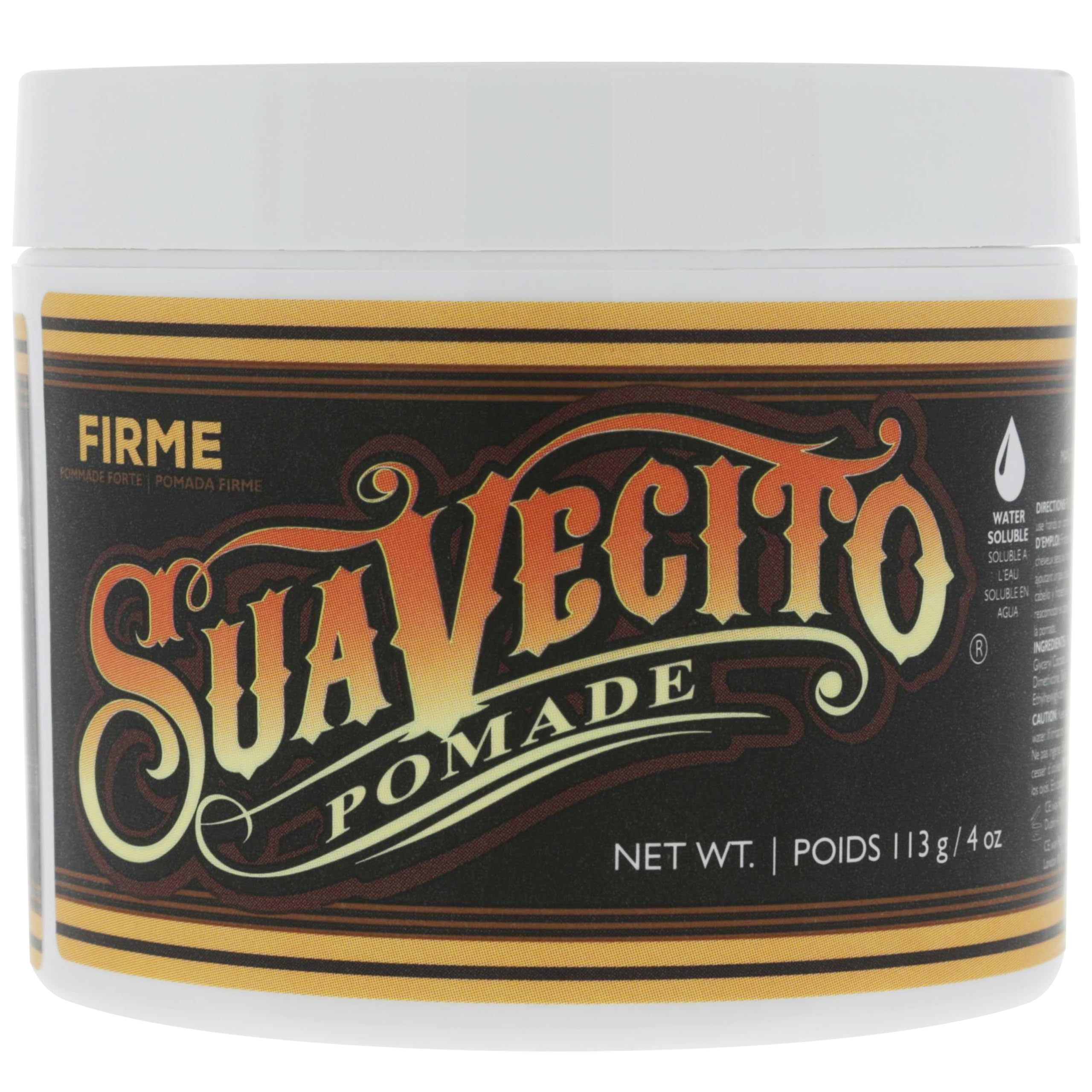 Avec Suavecito Firme, lavage à l'eau facile et sans résidus.
