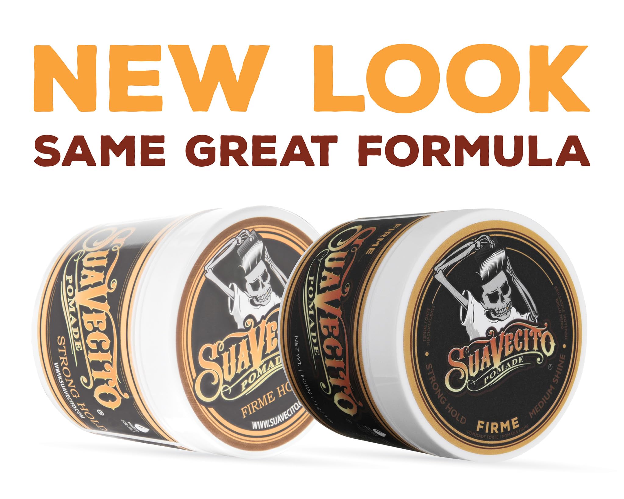 Suavecito Pomade Firme, después del peinado controla el estilo sin residuos.