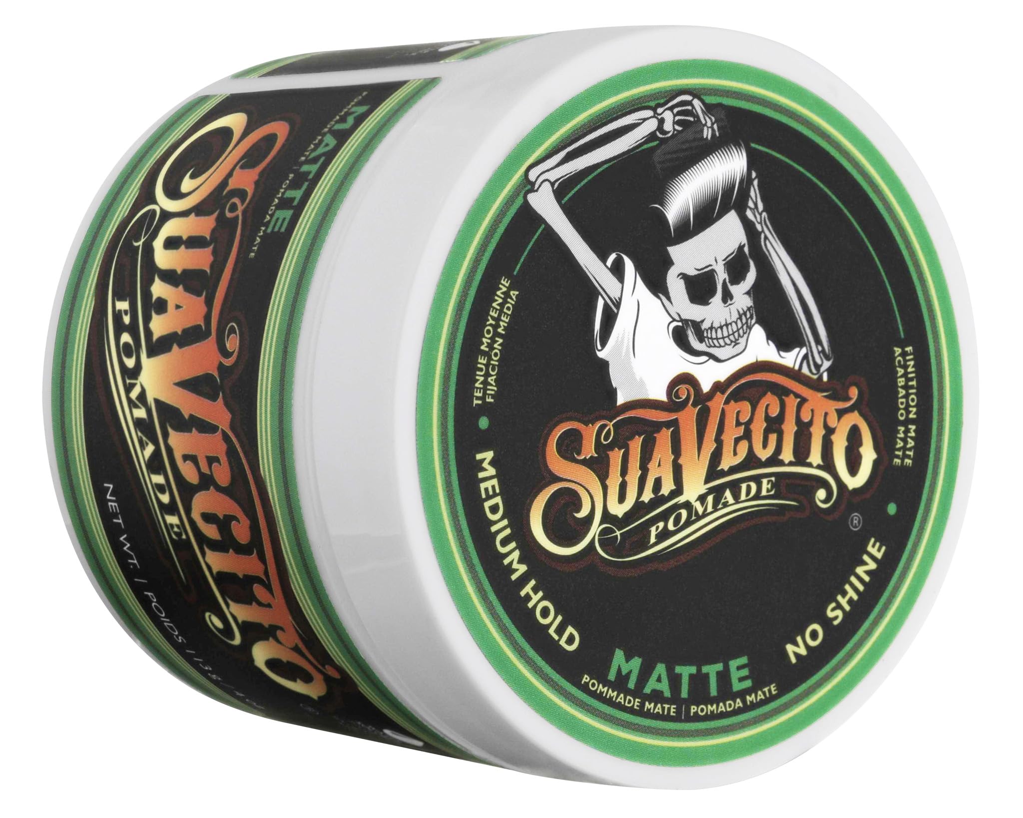 Suavecito Pomade Matte textura natural para peinados con aspecto natural