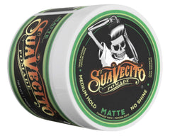 Suavecito Pomade Matte textura natural para peinados con aspecto natural
